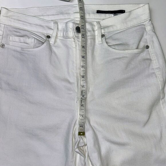 Banana Republic White Mid Rise Straight Leg Cotton Denim Pants Women's 30 - Picture 7 of 12